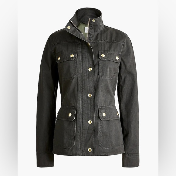 J. Crew Relaxed Boyfriend Field Military Olive Green Jacket - XS - Picture 4 of 12